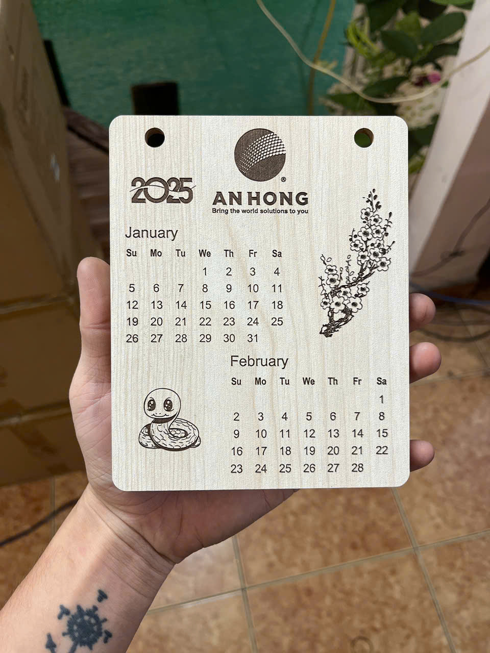 Lịch Gỗ Tháp Quà Tặng Tết