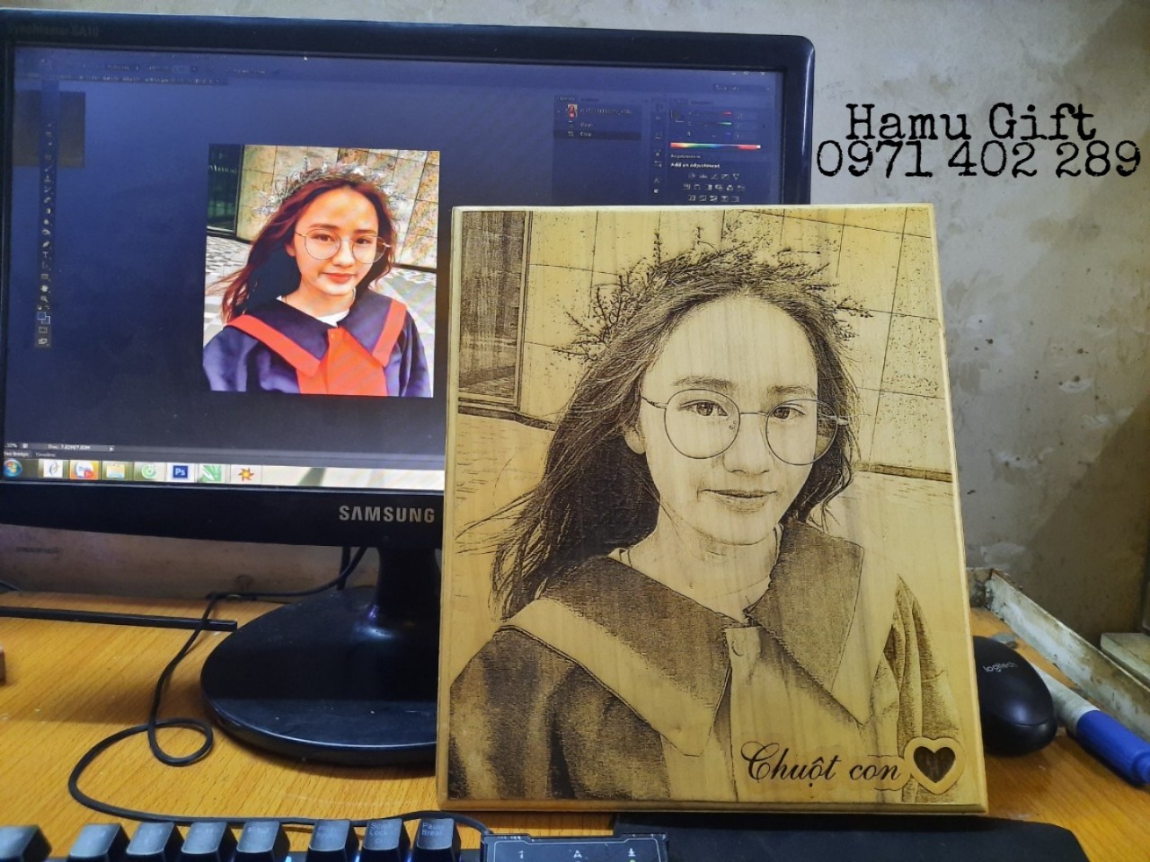 Hình khắc laser theo yêu cầu tại Hồ Chí Minh, Hà Nội, giá rẻ