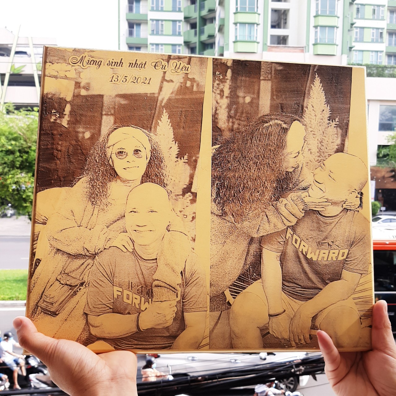 Tranh gỗ khắc tên theo yêu cầu