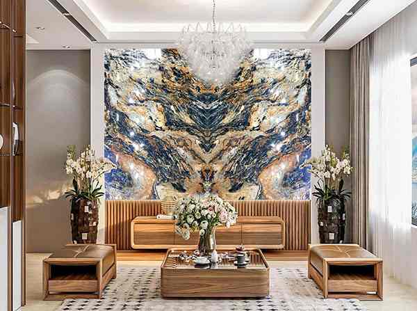 Đá ốp vách tivi mẫu 015