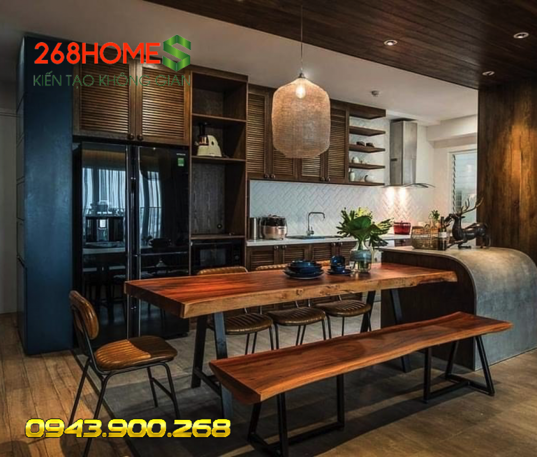 Bàn ghế gỗ nguyên khối HA611