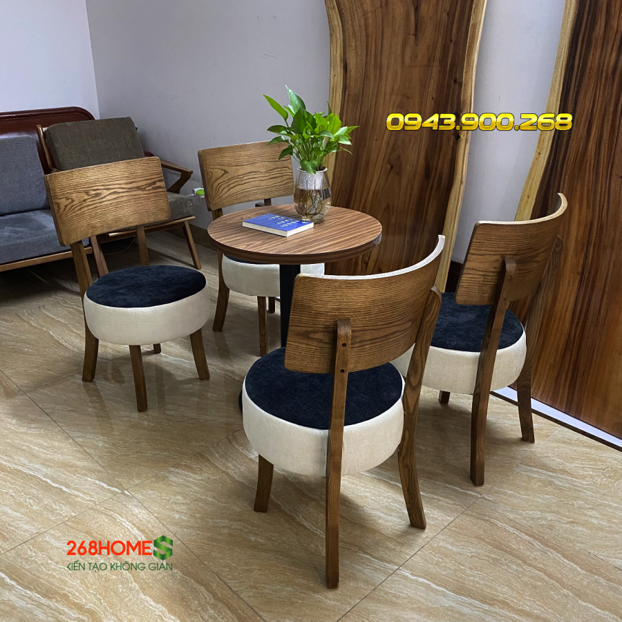 Bộ bàn ghế cafe gỗ HA706