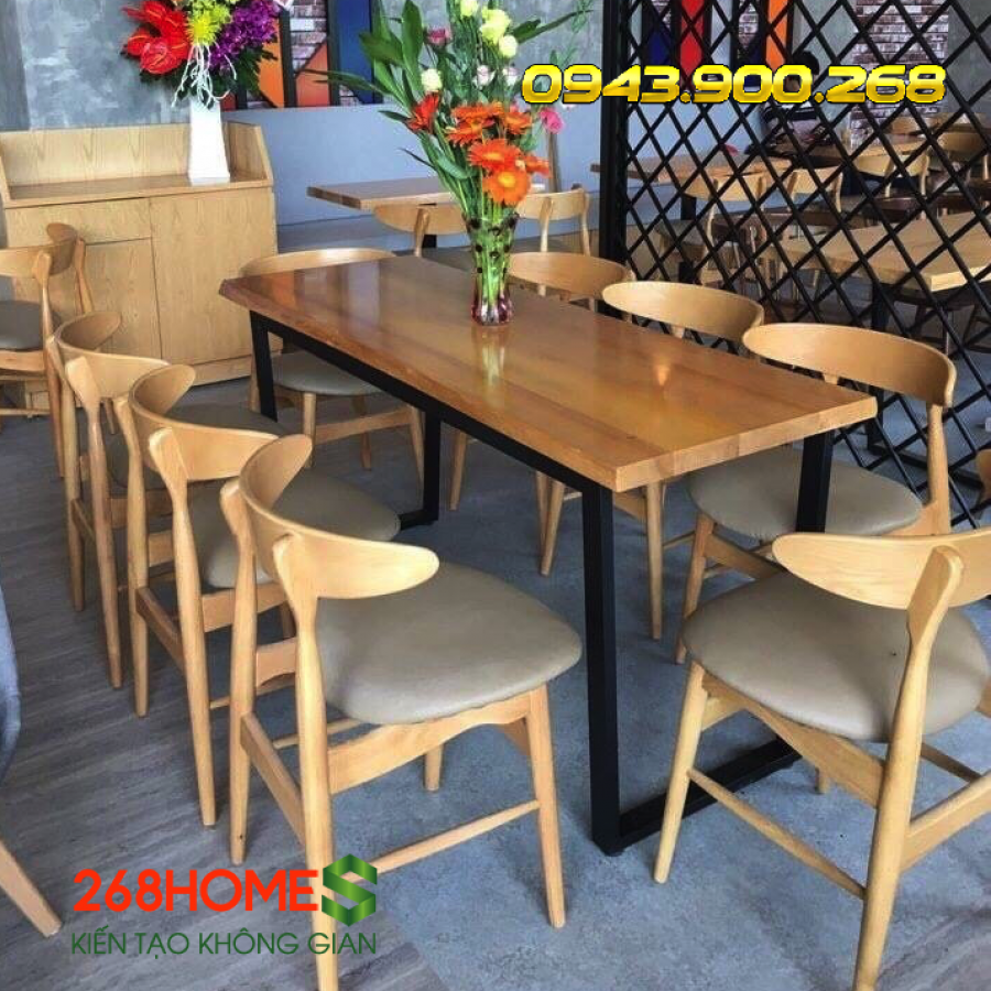 Bộ bàn ghế cafe gỗ HA715