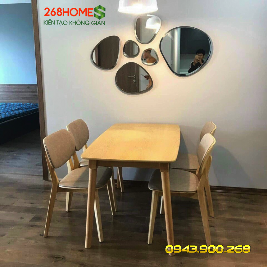 Bộ bàn ghế cafe gỗ HA722