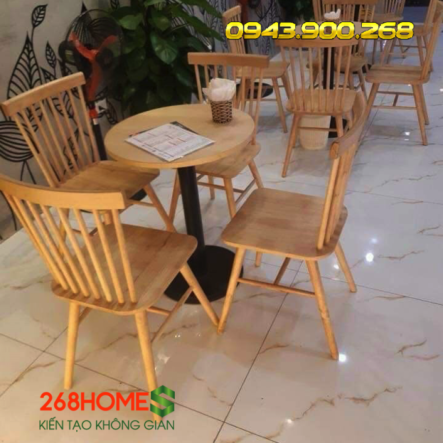 Bộ bàn ghế cafe gỗ HA723