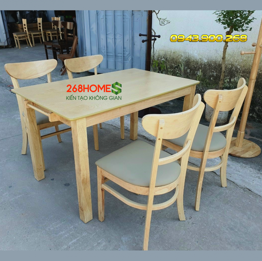 Bộ bàn ghế cafe gỗ HA734