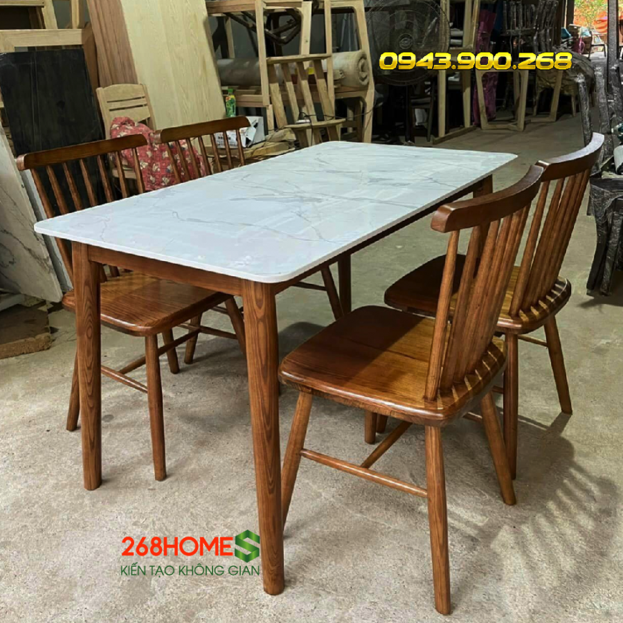 Bộ bàn ghế cafe gỗ HA735