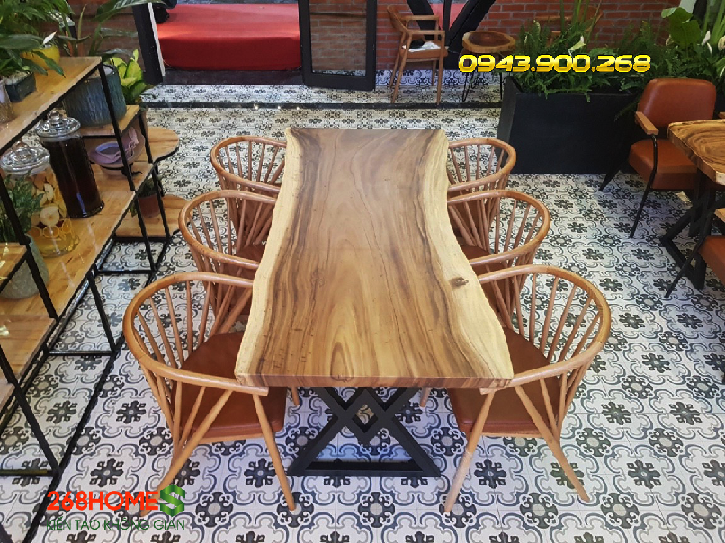 Bộ bàn ghế cafe gỗ HA729