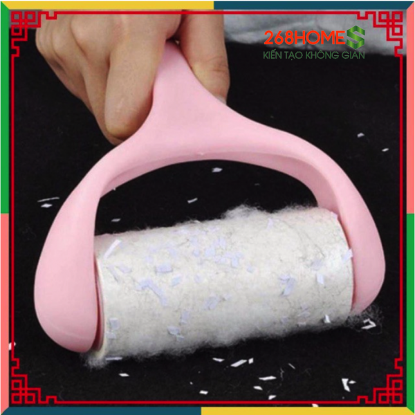 CÂY LĂN BỤI QUẦN ÁO HỒNG KÈM THÊM 2 CUỘN LĂN BỤI