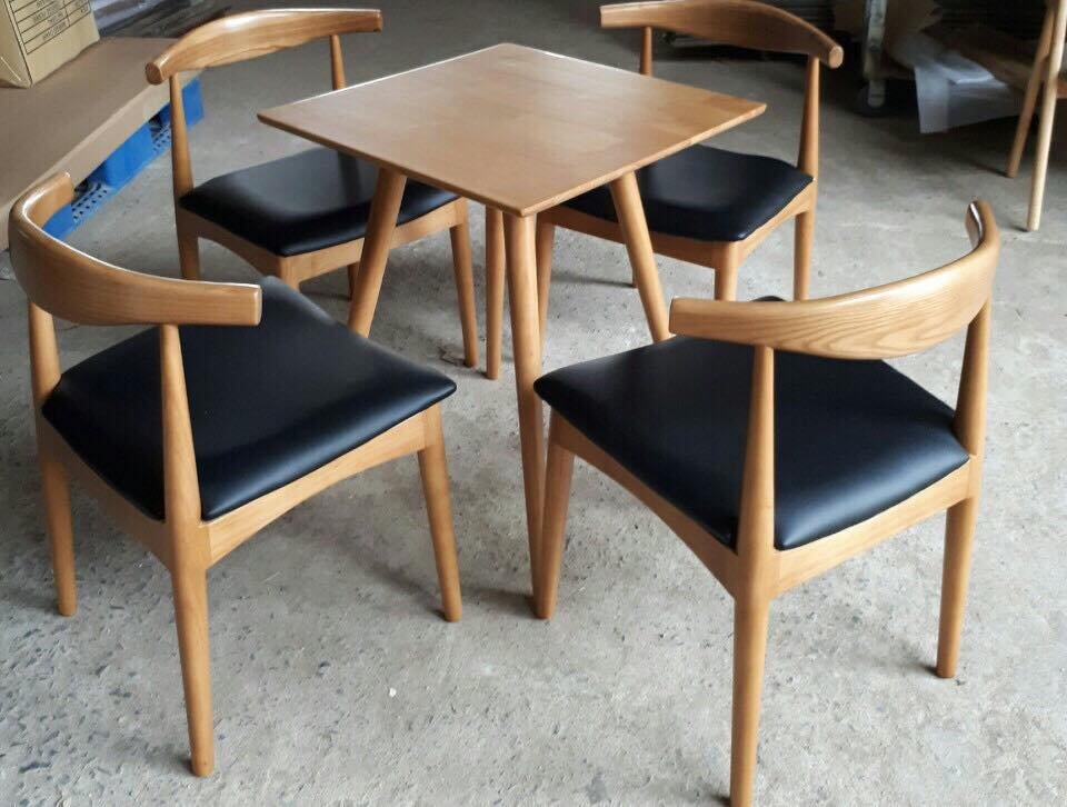 Bộ bàn ghế cafe gỗ HA741