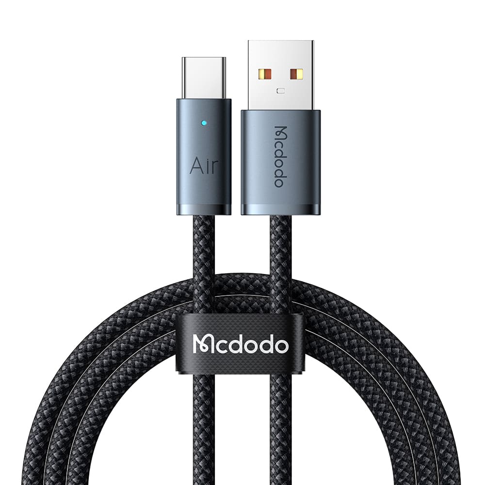 Cáp Sạc Nhanh Mcdodo Luma Slim Cable USB to Type-C 6A | Dây Dù Siêu Bền, Có Đèn LED