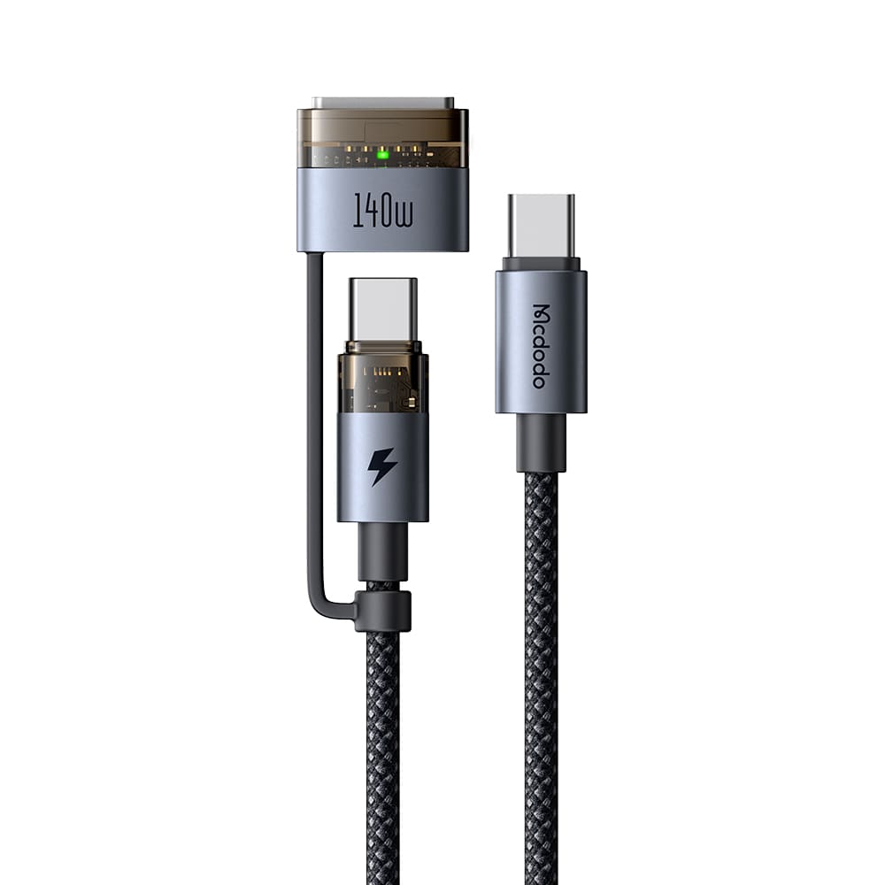 Cáp Sạc Mcdodo Luma 2 In 1 Type-C to Type-C & Magsafe3 | 240W/140W, Chiều Dài 2m