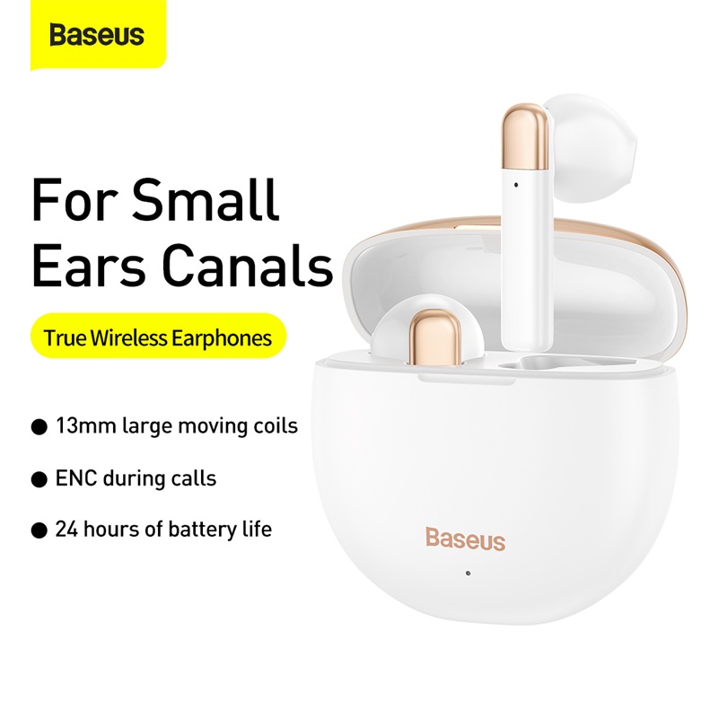 Tai Nghe Bluetooth Baseus W2 TWS | Siêu Nhẹ 4g, ENC Chống Ồn Đàm Thoại, Bass 13mm
