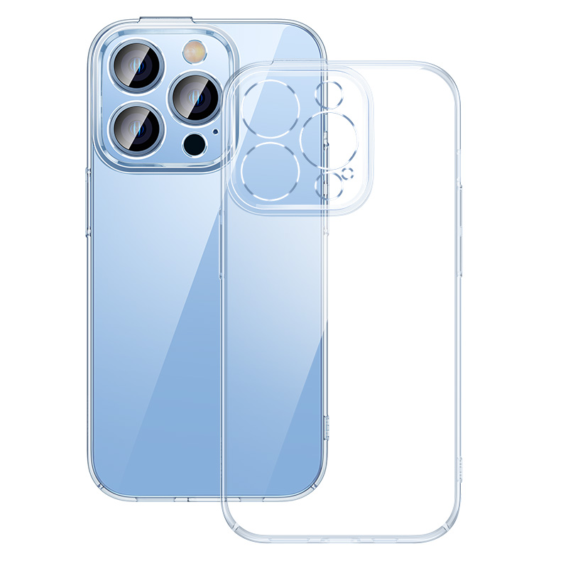 Ốp lưng nhựa viền cứng hỗ trợ sạc từ tính Baseus Crystal Series Magnetic Case For IP 14