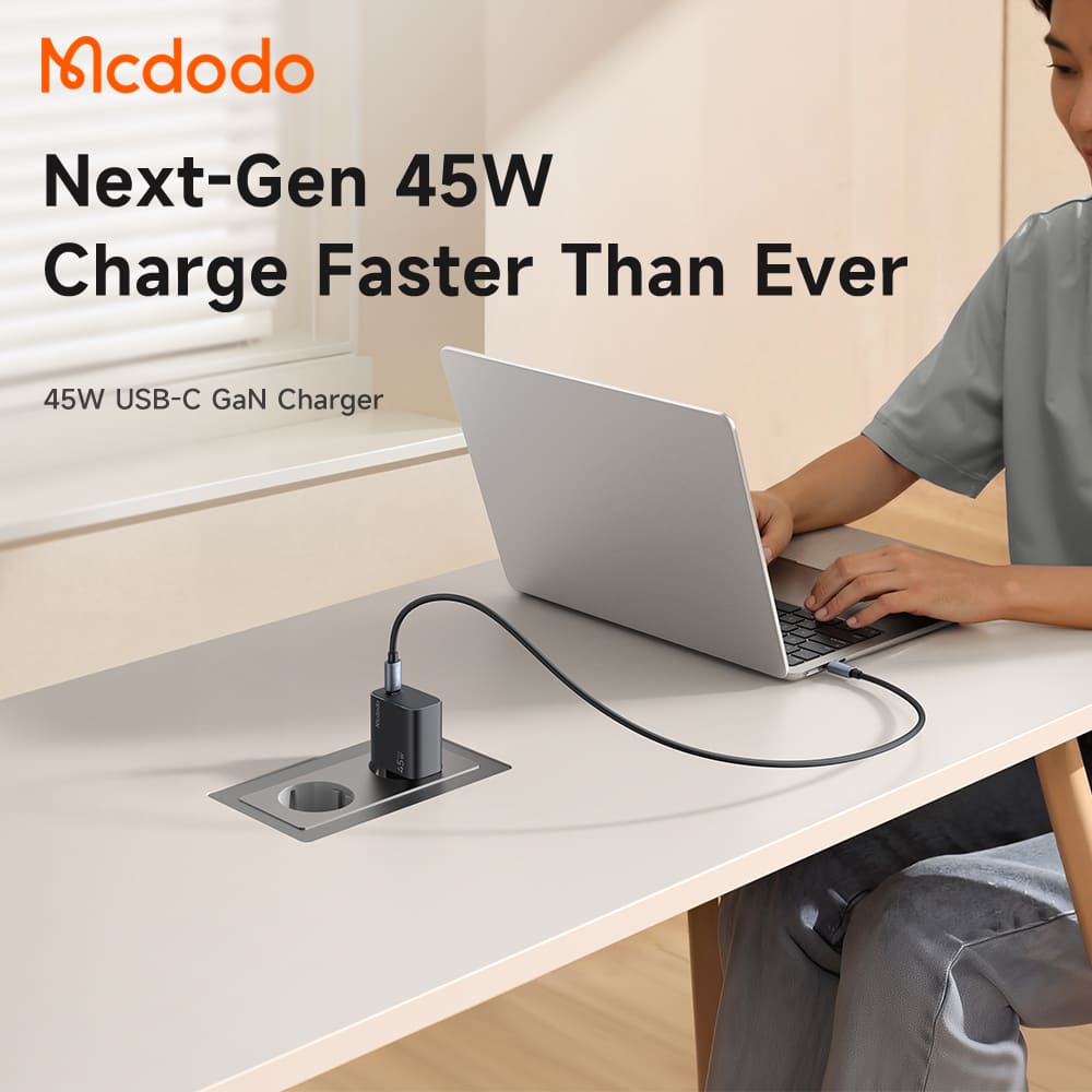 Cốc Sạc Mcdodo Power Storm 45W GaN Siêu Nhỏ | 1 Cổng Type-C, Sạc Nhanh GaN PD