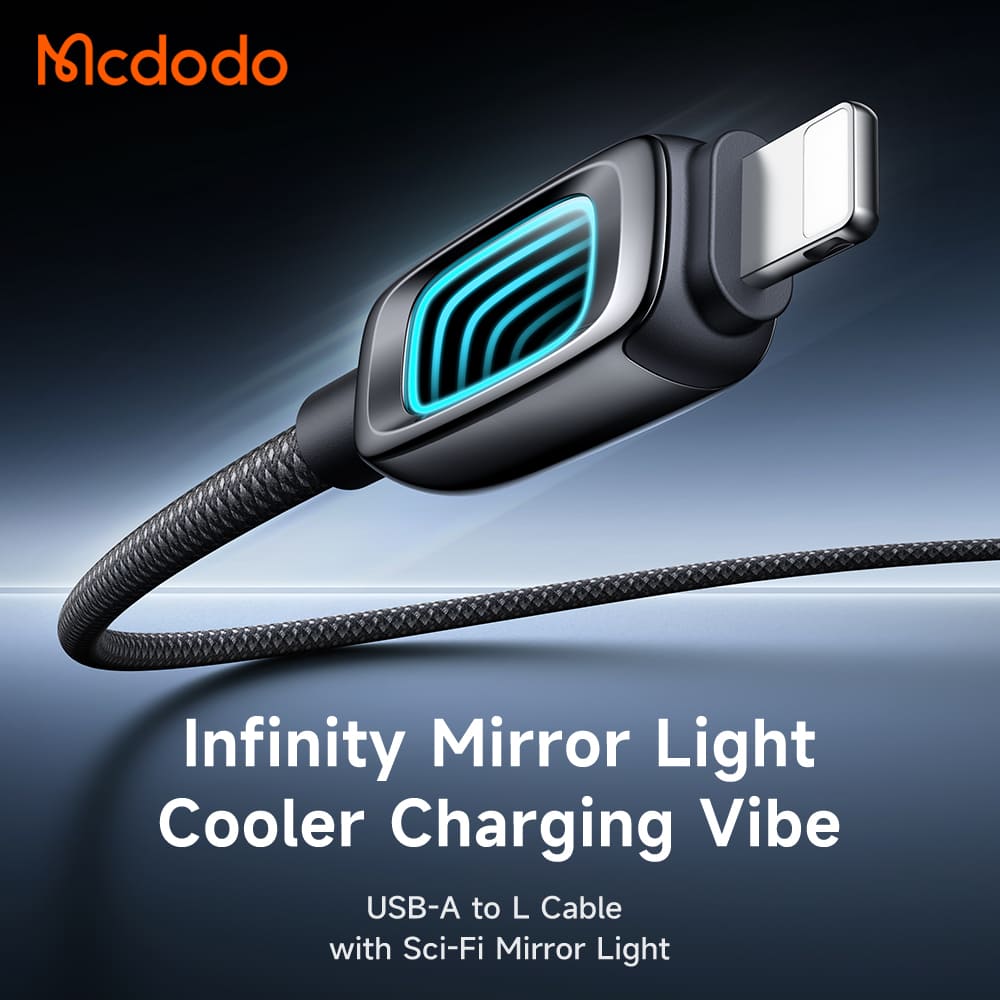 Dây Sạc Mcdodo Vision Sci-Fi USB to Ln 3A | Hiệu Ứng LED 3D, Đầu Hợp Kim Kẽm