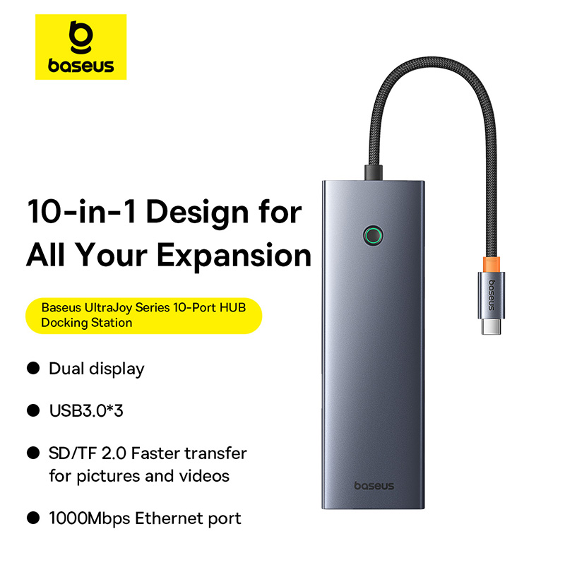 Hub Chuyển Đổi Baseus UltraJoy Series | HDMI 4K, USB 3.0 & Sạc Nhanh PD, Nhiều Phiên Bản