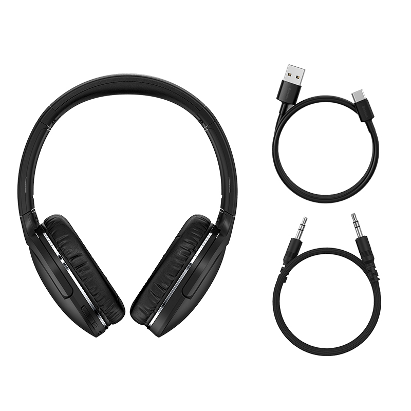 Tai Nghe Chụp Tai Baseus Encok D02 Pro | Pin 50 Giờ, Dùng Có Dây & Không Dây