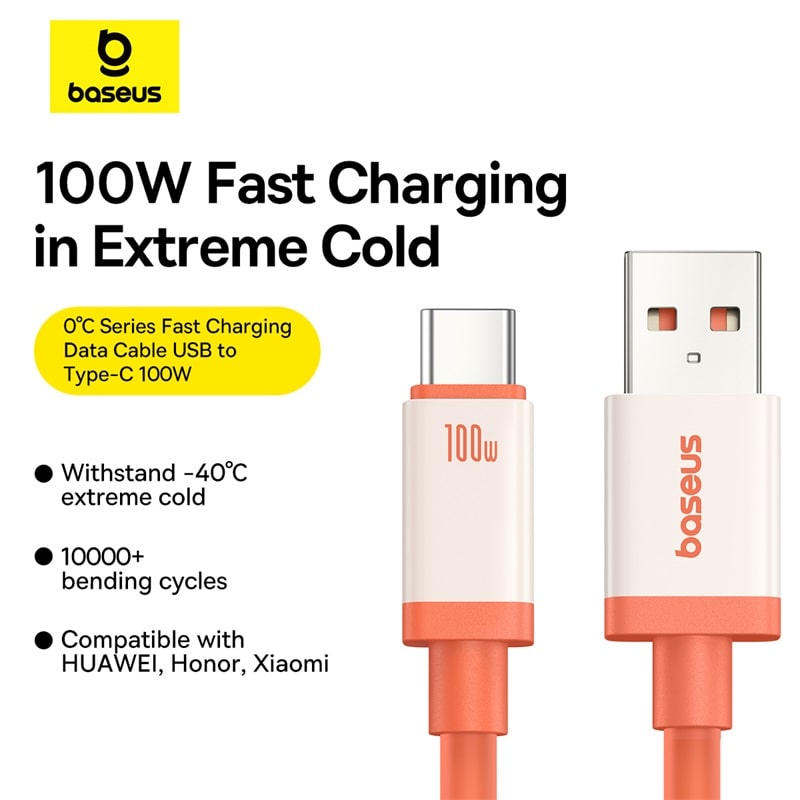 Cáp Sạc Nhanh Baseus 0℃ Series Fast Charging Data Cable USB to Type-C 100W