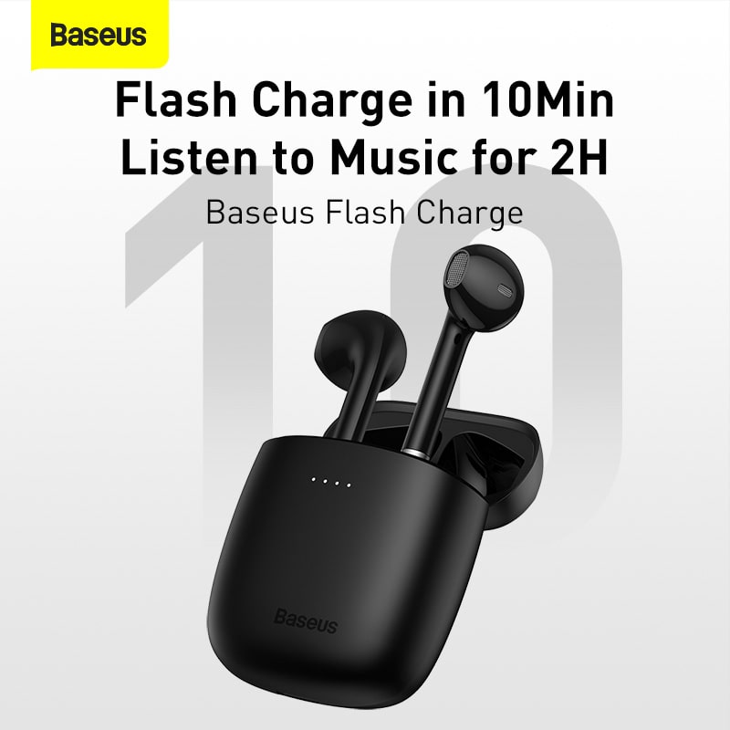 Tai Nghe True Wireless Baseus W04 Earbuds | 2 Phiên Bản Thường & Pro, Bluetooth 5.0 (Bản Thường)