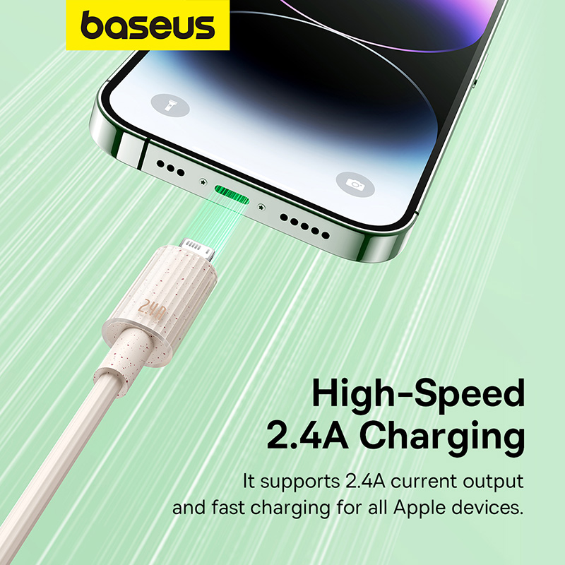 Cáp Sạc Nhanh Baseus Habitat 2.4A USB to Ln | Vật Liệu Thân Thiện Môi Trường
