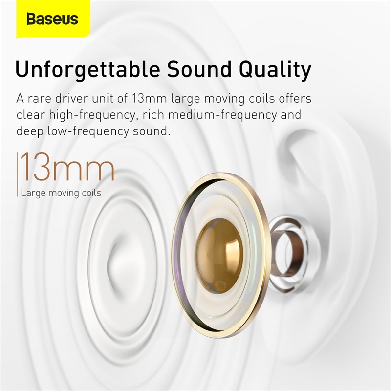 Tai Nghe Bluetooth Baseus W2 TWS | Siêu Nhẹ 4g, ENC Chống Ồn Đàm Thoại, Bass 13mm