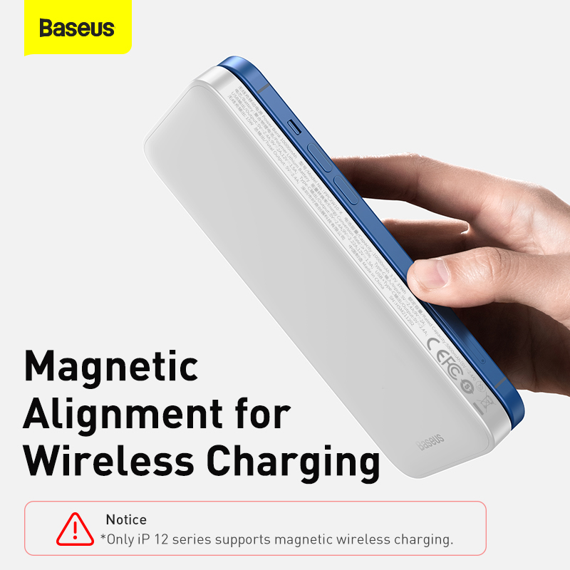 Sạc Dự Phòng Baseus Magnetic 10.000mAh | Sạc Kép Không Dây & PD 20W, Màn Hình LED