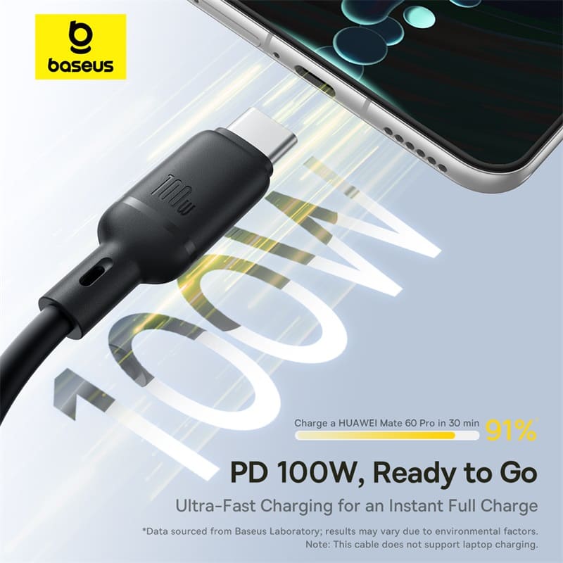 Cáp Sạc Nhanh Baseus Silky 3 trong 1 100W USB / Type-C to M+L+C | Sạc Siêu Nhanh Cùng Lúc 3 Thiết Bị