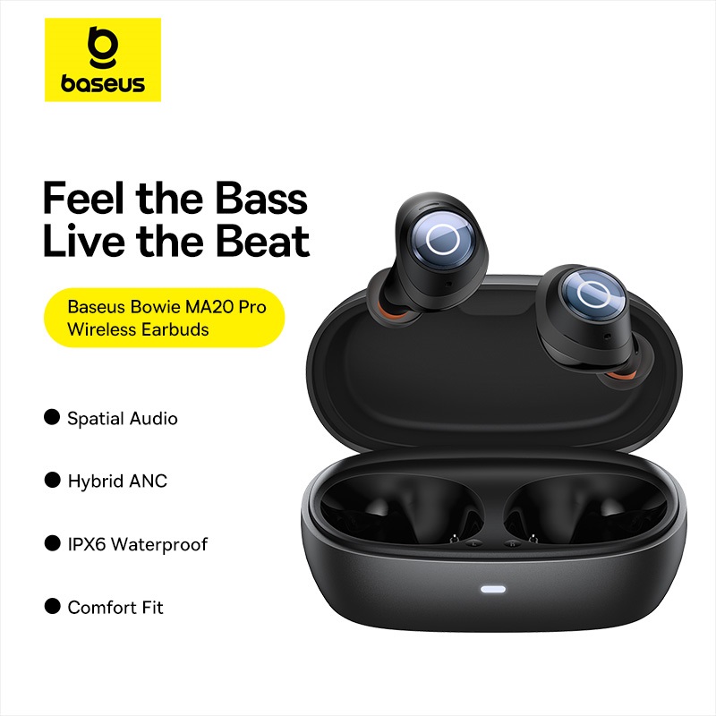 Tai Nghe True Wireless Baseus Bowie MA20 Pro | Chống Ồn ANC, Chống Nước IPX6, Pin 38 Giờ