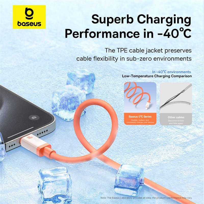 Cáp Sạc Nhanh Baseus 0°C PD 100W Type-C to Type-C | Tích Hợp Chip E-Marker, Sạc Laptop An Toàn