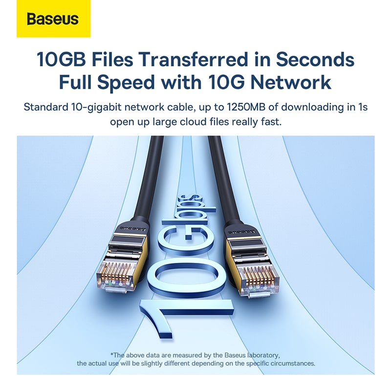 Cáp Mạng Baseus CAT7 Tốc Độ 10Gbps | Dây LAN Chống Nhiễu Hiệu Năng Cao