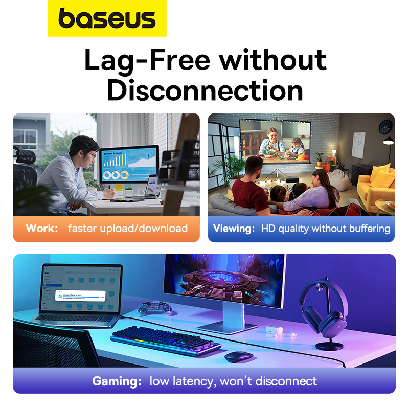 Cáp Mạng LAN Baseus CAT5 Chính Hãng | Dây Tròn Siêu Bền, Chơi Game & Xem Phim Không Giật Lag