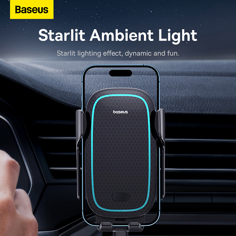 Giá Đỡ Điện Thoại Baseus Milky Way Pro | Kẹp Tự Động & Sạc Không Dây 15W Cho Ô Tô