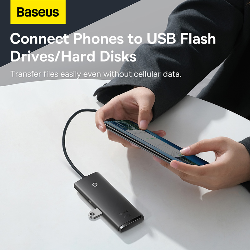 Hub Chuyển Đổi Baseus Lite Series Type-C | Mở Rộng 4 Cổng USB 3.0 Tốc Độ Cao 5Gbps