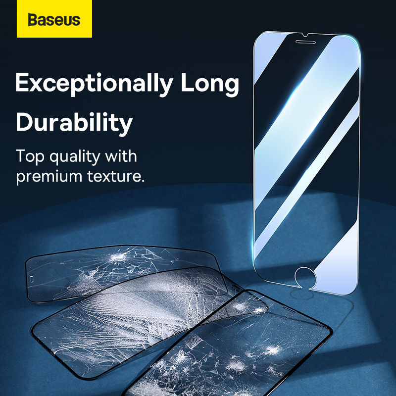 Bộ 2 Kính Cường Lực Baseus Crystal Cho iP SE2/SE3 | Full Màn Hình, Kèm Khung Dán