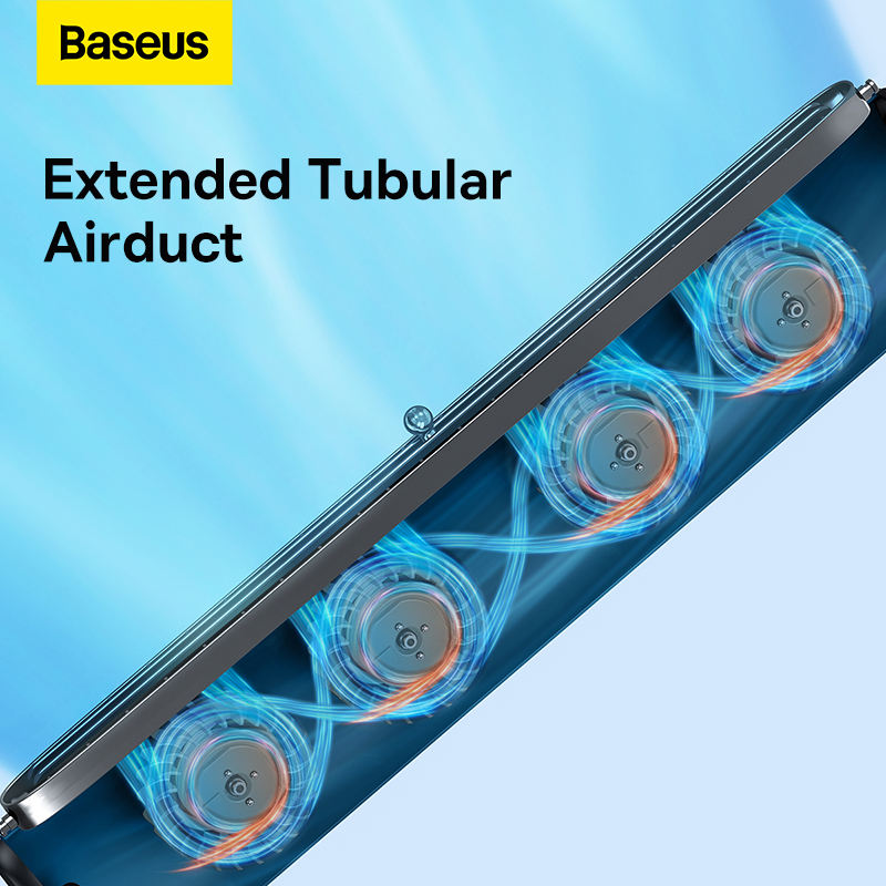 Quạt Baseus 2 trong 1 Gắn Màn Hình & Để Bàn | Dáng Dài 300mm, Không Cánh, Gió Tự Nhiên