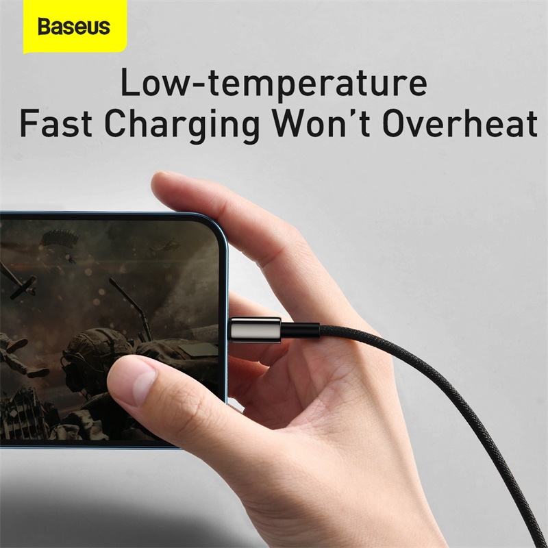 Cáp Sạc Đa Năng Baseus Tungsten Gold 3.5A USB to M + L + C | Siêu Bền, Sạc Cùng Lúc 3 Thiết Bị