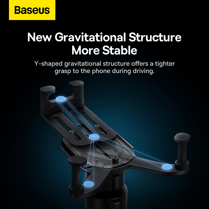 Giá Đỡ Điện Thoại Baseus Stable Gravitational | Kẹp Khe Gió, Khóa Tự Động Bằng Trọng Lực