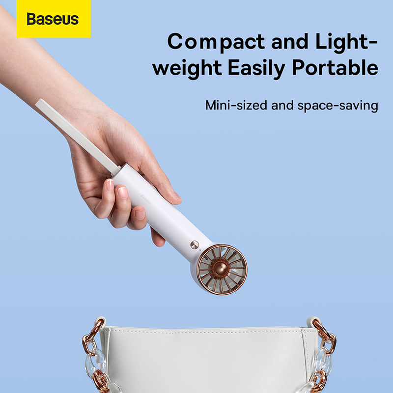 Quạt Mini Cầm Tay Baseus 2000/4000mAh | 3 Tốc Độ Gió, Mát Lạnh Tức Thì (4000mAh)