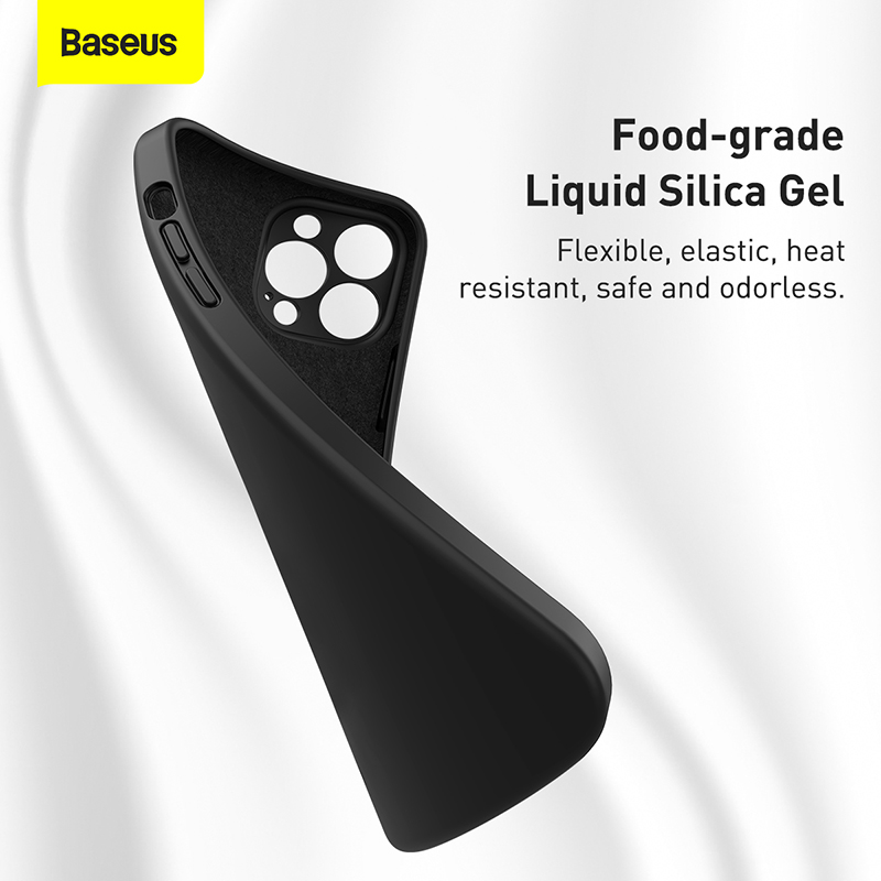 Ốp Lưng Baseus Liquid Silica Gel iP13 | Chống Sốc, Bảo Vệ Camera 360°, Chống Bám Bẩn
