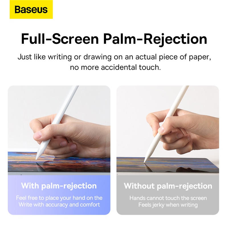 Bút Cảm Ứng Sạc Có Dây Baseus Smooth Writing 2 | Có Đèn Báo Pin, Hít Nam Châm Tiện Lợi