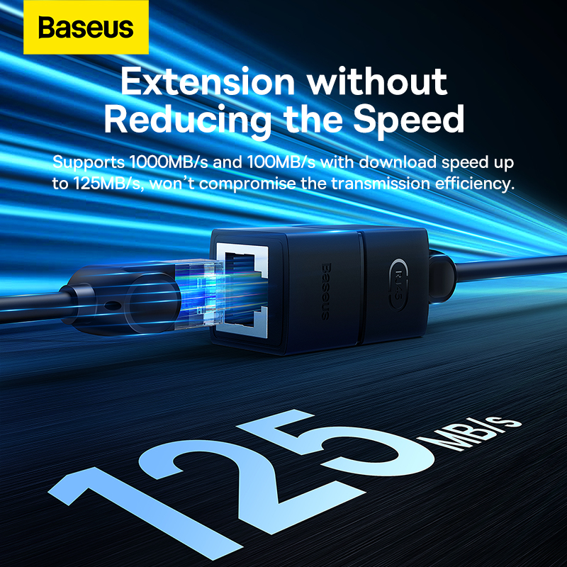 Đầu Nối Dây Mạng RJ45 Baseus AirJoy | Giải Pháp Nối Dài Cáp Mạng, Cắm Là Dùng, Tốc Độ Không Đổi