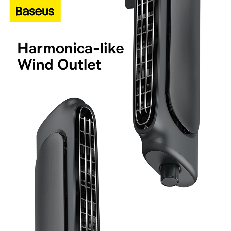 Quạt Baseus 2 trong 1 Gắn Màn Hình & Để Bàn | Dáng Dài 300mm, Không Cánh, Gió Tự Nhiên