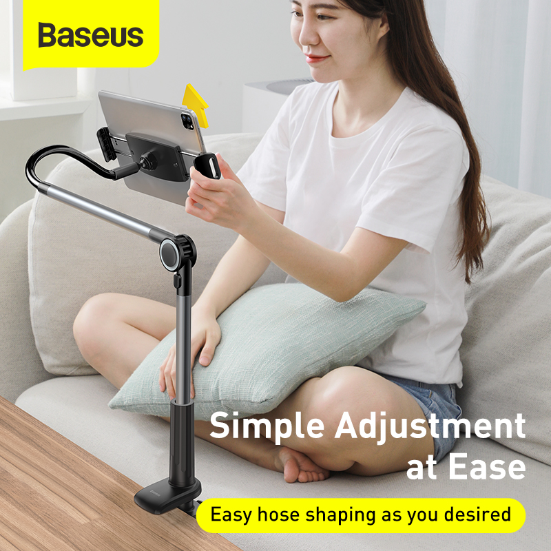 Giá Đỡ Baseus Otaku Pro Kẹp Bàn/Đầu Giường | Tay Uốn Cong Linh Hoạt Cho Điện Thoại & Pad