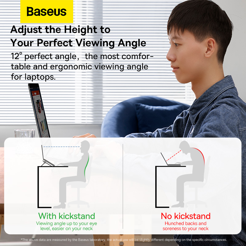 Giá Đỡ Laptop Gập Gọn Baseus Slim Laptop Kickstand | Siêu Mỏng, Tản Nhiệt (Bộ 2 cái)