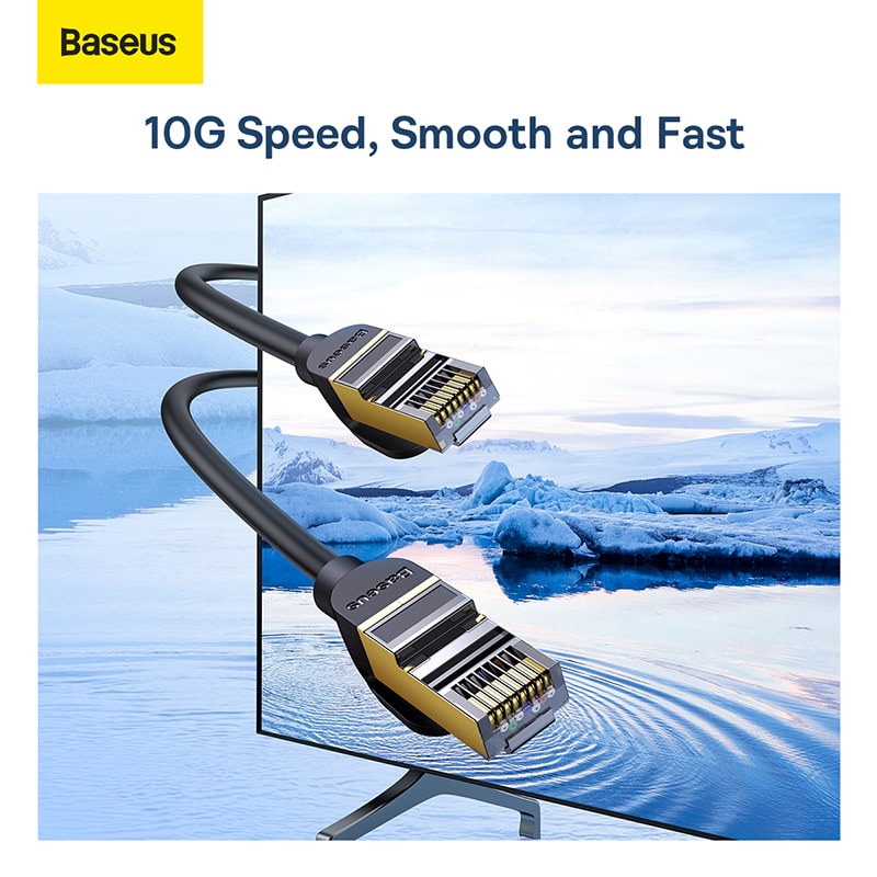 Cáp Mạng Baseus CAT7 Tốc Độ 10Gbps | Dây LAN Chống Nhiễu Hiệu Năng Cao