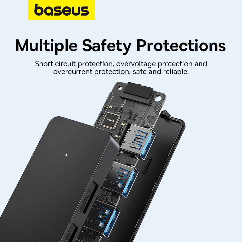 Hub Chia Cổng Baseus UltraJoy Lite 4 Cổng USB | Tốc Độ 5Gbps, Mở Rộng Kết Nối Cho Laptop & PC