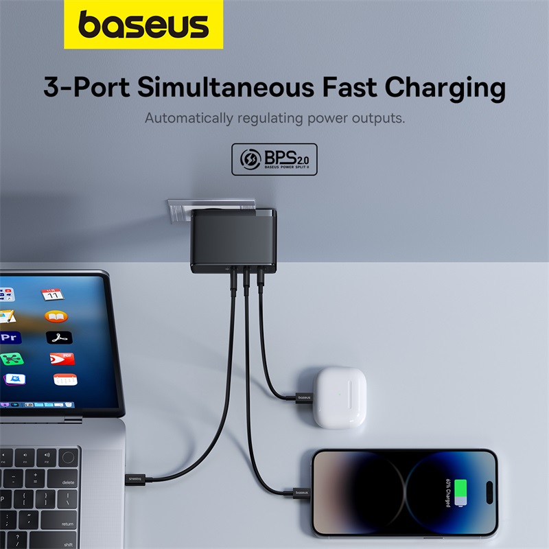 Cốc Sạc Nhanh GaN5 Pro Digital Fast Charger 2C+U 160W (Chân cắm tròn, Kèm cáp C to C)