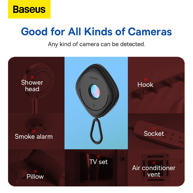 Máy Dò Camera Baseus Heyo Hồng Ngoại | Phát Hiện Camera Ẩn, Bảo Vệ Riêng Tư, Siêu Nhẹ, Pin 720 Giờ