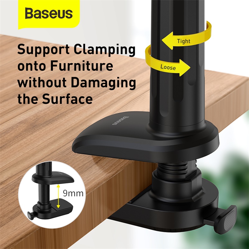 Giá Đỡ Baseus Otaku Pro Kẹp Bàn/Đầu Giường | Tay Uốn Cong Linh Hoạt Cho Điện Thoại & Pad